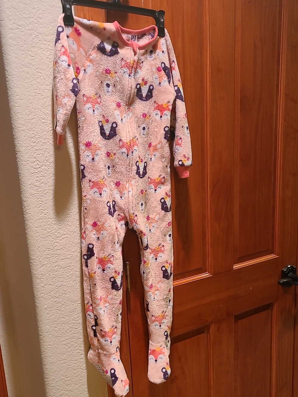 Place Pink Penguin Print Footed One-Piece Pajamas Size 4T